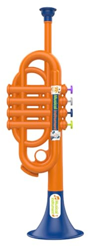 Trompette Jouet pour 3 Ans et + | Instrument de Musique Éducatif en Plastique ABS Sécuritaire | Idéal pour Éveil Musical, Fêtes et Jeux d'Imitation | Cadeau d'anniversaire pour Fille et Garçon