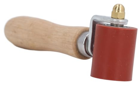Chrees Manuell tryckrulle för sömnad, hög temperaturbeständighet 260 ℃, silikonsömnadsrulle med dubbellagersdesign för taksvetsning (röd)