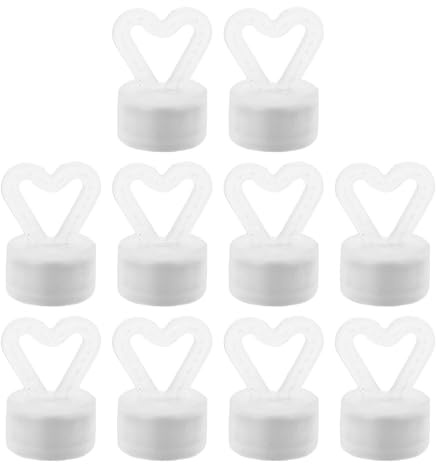 ERINGOGO Pesi per Palloncini in Plastica a Forma di Cuore 10 Pezzi Base Magnetica per Decorazioni Matrimonio Feste Compleanni, Pesi Sospesi per Palloncini in Lattice e Alluminio,