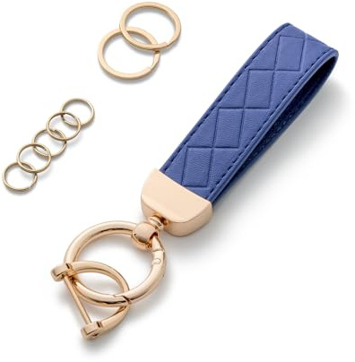 AOKSUNOVA Llavero de Cuero PU para Llaves, Llavero para Llaves de Coche, Colgante para Llaves, Accesorio para Llaves