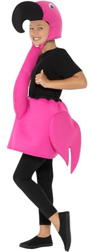 Smiffys Déguisement de flamant rose, Rose, avec col et capuche