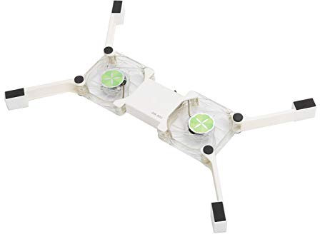 ASHATA Foldable Laptop Cooling Pad, Folding USB Laptop Cooling Pad 2 Fans Laptop Cooler, USB Foldable Radiator Cooler Stand Light Portable with AntiSkid Mount(white)
