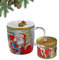 Carmani - Christmas Collection – Festliche Porzellan-Tasse in Blechdose – Weihnachtsmann, Weihnachtsbaum – 400 ml