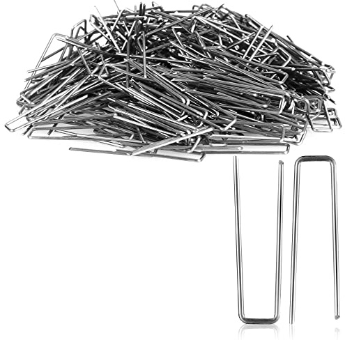 COM-FOUR® 400x Agujas para Flores de Paja - Clips para arreglos Florales para decoración - Agujas para arreglos (Agujas de Fresa - 400 Piezas)