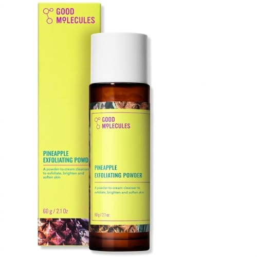 Good Molecules Ananas-Peeling-Puder, 60 ml – sanftes, reinigendes, peelendes Gesichtspeeling mit Enzymen für helle, klare, jugendliche Haut – Duft, Silikon, Mineralöl und alkoholfrei