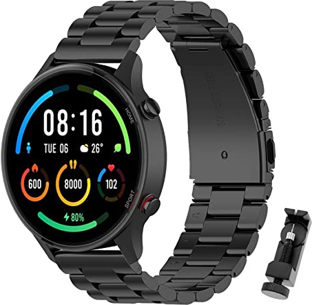 SenMore Armband Kompatibel mit Xiaomi Mi Watch 22mm Metall Ersatzarmband für S1 Active und Color Sport.