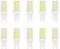 HUAMu Lot de 10 Ampoules LED G9 Blanc Froid 6000K, 5W Remplace Halogène 50W, AC 230V, Sans Scintillement, 500lm, Non Variable