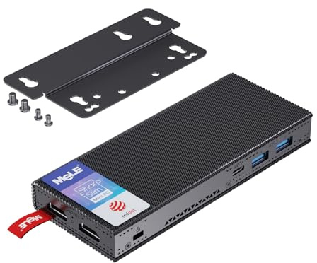 MeLE PCG02 Pro Fanless N100 Mini PC Stick 8GB LPDDR4x 128GB eMMC Win11pro Slim Micro Computer Stick Dual HDMI 4K Display WiFi 5 BT5.1 GbE, Support PD3.0 Protocol, on IoT, Digital Signage, MES, WMS