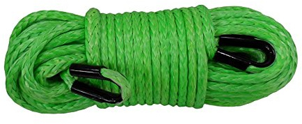BomDog Cinghia Di Traino, Verde 12 Mm X 45 M, Prolunga per Fune per Verricello, Kit Cavo Sintetico per Verricello Atv/Utv con Corda/Verde