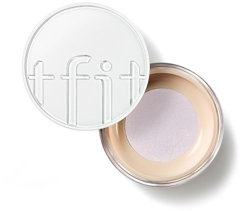 TFIT Genomskinligt set Finishing Powder – Fotoalbum Control löst ansiktspuder, matt och silkeslen finish, lätt att bära, koreansk smink, 0,24 oz. (04 lavender, 24 oz.)