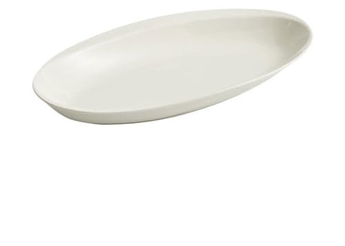 GLigeT Plato de Servicio Plato de Pescado al Vapor de Gran tamaño, Porcelana Blanca, sensación Premium, Plato de Langosta Ovalado for Restaurante de Hotel, Plato Hondo Platos de Cena(18 Inch)
