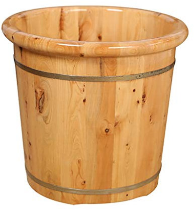 DDKYHU Bucket For Foot Bath,Sauna Accessories Sauna Bucket Water Bucket,Handmade Wooden Footbath Tubs,Foot Relaxing Barrel Present