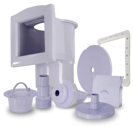 Paradies Pool Skimmer Set, Einbauskimmer inkl. Einlaufdüse & weiterem Zubehör, Farbe Lavendel