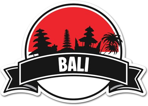 2 x 10cm Bali Vinyl Stickers - Indonesia Indonesian Flag Palm Tree Travel Holiday Geography Location Decal Scrapbook Sticker #83419