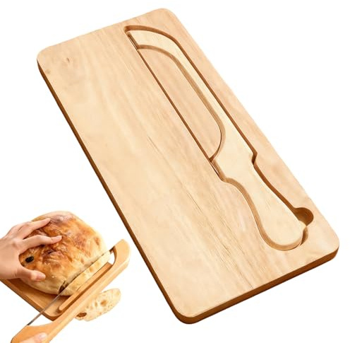 Wooden Bread Slicer Stainless steel Bagel Saw