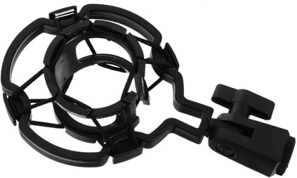 BESPORTBLE Soporte para Micrófono de Condensador Suspensión Antivibración y Clip de Plástico, Adecuado para Estudio y Montaje Antivibración