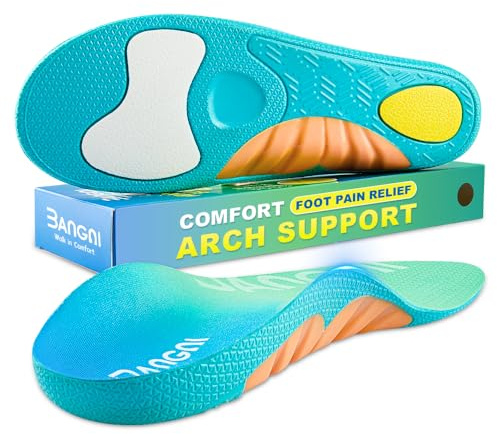 3ANGNI Semelles orthopédiques Confort pour soutien voûte plantaire, soulagement des douleurs fasciite plantaire, épines calcanéennes, pieds plats, Surpronation pour hommes et femmes
