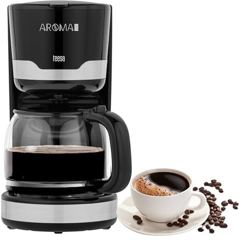 Teesa TSA4006 Aroma 100 Cafetière filtre avec verseuse en verre Noir