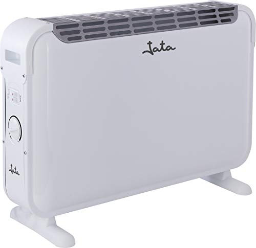 JATA C214 - Radiador / Convector con 3 Potencias de Calor (750 - 1250 - 2000 W) y Termostato Regulable de Temperatura. Asas de Transporte. Silencioso. Protección contra Sobrecalentamiento