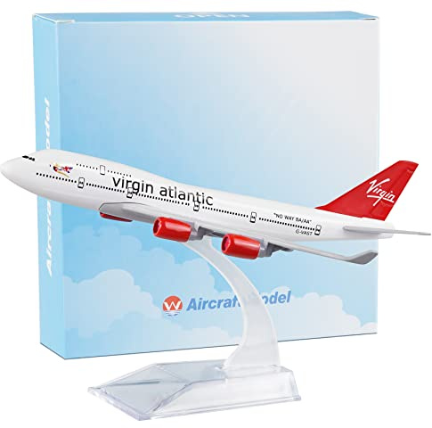 Busyflies Diecast Planes - 16cm Compatible With Virgin Atlantic 747 Model 1:400 Alloy Plane for Collection