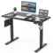 ERGOMAKER Elektrischer Höhenverstellbarer Schreibtisch 110x60cm (43.3x23.6), Höhenverstellbarer Tisch mit Spleißplatte (Schwarzes Gestell + Schwarze Tischplatte)