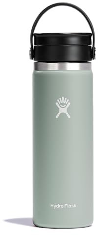 HYDRO FLASK - Coffee Flask 591 ml (20 oz) - Vacuum Insulated Stainless Steel Travel Mug with Leak Proof Flex Sip Lid - Wide Mouth - Agave