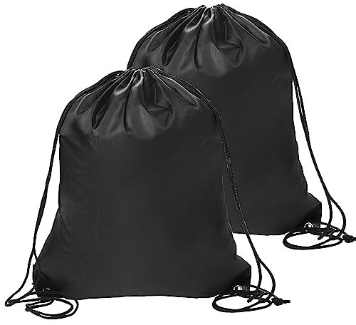 Sliverdew Rucksack mit Kordelzug, Schwarz, für Fitnessstudio, Großpackung, Sack, Großpackung, Rucksack, Schwarz, 40 × 35cm, Rucksack mit Kordelzug