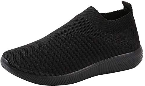 Chaussures Femme Ete Confortable Pas Cher Baskets Basses Plate Sport Running Jogging Respirant Fille Tennis Sneakers Mesh Chaussette