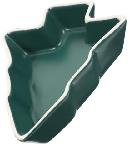 Cabilock Plateau apéritif en sapin de Noël – Plateau de service créatif en céramique, bol en forme de sapin,vaisselle festive de Noël