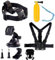 Navitech 8-in-1 Action Camera Accessories Combo Kit with EVA Case - Compatible With Somikon Action Camera 6K Action Camera