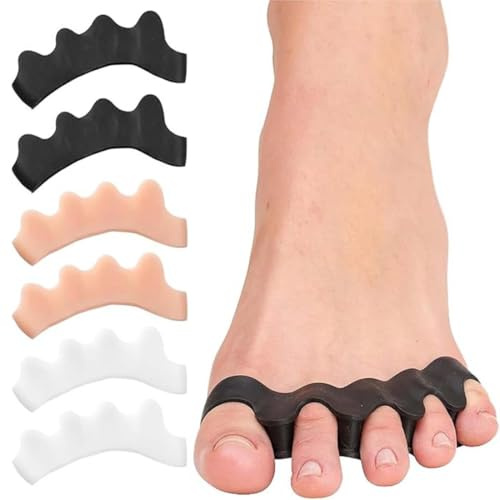 LAKJUOZ 3 Paires De Séparateurs D'Orteils Correcteur D'Oignons, Ecarteur Orteil Écarteurs D'Orteils, Alignement Des Pieds, Écarteur D'Orteils Correcteur, Corrige Les Oignons, Les Orteils En Marteau