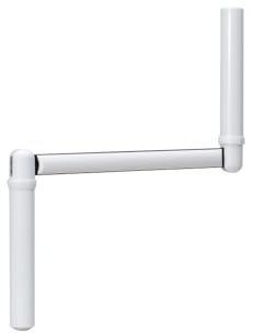 Poignée de Manivelle Blanche de ∅12mm pour Volet Roulant ou Store - Goupille Incluse - Poigné de Manivelle Adaptée pour Tube de Manivelle Zurfluh-Feller ZE104, ZE107 et ZE119 - Fabrication Française