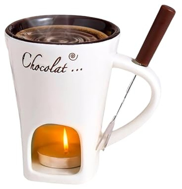 Chocolate Sweet Fondue Mug Cheese Hotpot Cup | Mini Melting Set Mini Chocolate Cheese Ceramic Cup for Hotpot Birthday Wedding Date Night