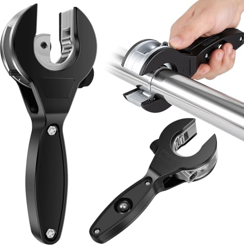 Ratcheting Tubing Cutter Tool with 1 Blade Tube Copper Plastic Conduit Ratchet Pipe Cutters for Cutting 5/16 Inch to 1-1/8 Inch Air Conditioning Copper Pipes Fuel Line Refrigerator Water Pipes