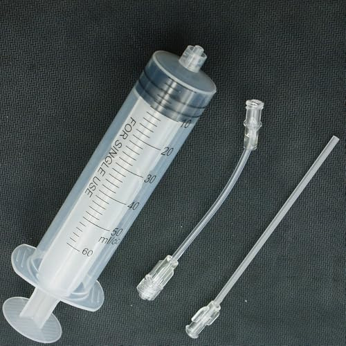 Rackumic 60ml Tubeless Pneumatico Sigillante Iniettore Pneumatico Bici Strumento di Riempimento per US per Ugelli Francesi Kit di Riparazione Manutenzione Ciclo di Bicicletta Costruzione in Plastica e