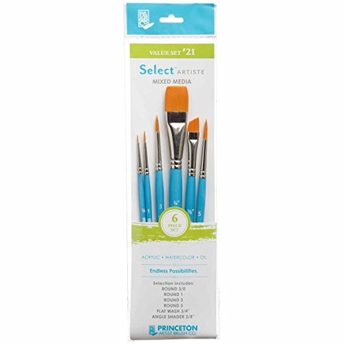Princeton Select Artiste, serie P3750, penselset nr 22, brun, 122 set