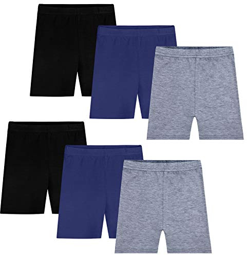 Auranso Girls Dance Shorts Breathable and Comfy Kids Cycling Shorts 6 Pack Stretchy Dancing Bike Pants for Girl Sports Play Underdress 6-7 Years