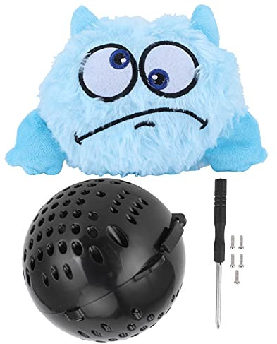 Joyzan Hüpfender Ball aus Plüsch für Hunde, Hundespielzeug, interaktiver Plüsch, quietschendes elektrisches Haustier, interaktives, hüpfendes, kicherndes Übungsspielzeug, Springen, Bewegen(Blau)