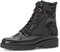 Gabor Damen Schnürstiefeletten, Frauen Stiefeletten,Komfortable Mehrweite (H),uebergangsstiefel,schnürboots,schwarz (Mic/Gold),39 EU / 6 UK