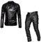 POIUIYQA Tuta da MOTO per adulto, divisibile in 2 pezzi giacca e pantalone, completa di protezioni Tuta da MOTO per adulto in pelle e tessuto, divisibile in 2 pezzi giacca e pantalone
