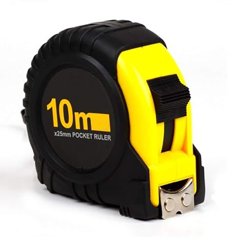 Tape Measure 10m / 32.8ft – Retractable Measuring Tape with Grip-Lock | Dual Imperial & Metric Scale | Shock-Resistant & Durable Tape Measure | Precision Measurement for DIY & Professional Use