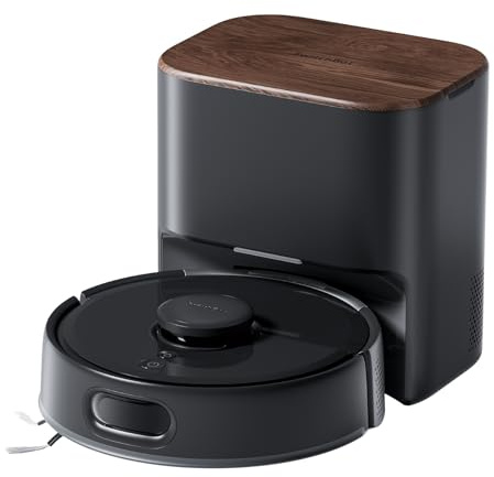 SwitchBot K11+ Robot Aspirador con fregona, 6000 Pa de succión, 90 días de Recogida de Polvo, autovaciado LDS Mapeo Inteligente diseño Delgado de 3,6 Pulgadas, Compatible con Apple Home Alexa Google