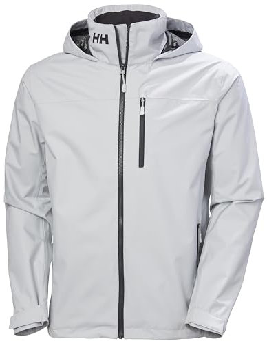 Helly Hansen Herren Crew Hooded Jacke, Grauer Nebel 2.0, 3XL