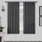 Joydeco Vorhänge mit Verdeckten Schlaufen 2er Set,H 137 x B 117 Dunkelgrau Kurze Blackout Blickdicht Vorhang Verdunkelungsvorhang Stangendurchzug Gardinen Curtains Schlafzimmer Wohnzimmer Küche