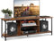 WLIVE TV Stand, TV Unit for TV up to 65 Inch, 140cm TV Cabinet Table with Storage, Wooden TV Console for Living Room, Farmhouse Industrial TV Console for Bedroom and Bedroom, Rustic Brown