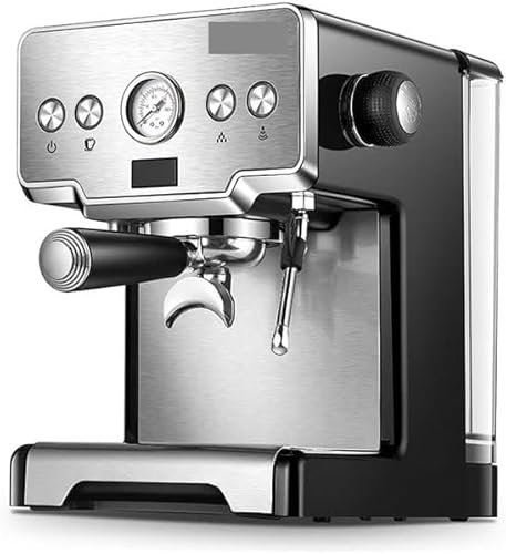 Macchine da caffè da Incasso Macchina da caffè Macchina per caffè Espresso semiautomatica Caffettiera a Doppia Tazza con Imbuto con Cilindro a Forma di Fiore Manuale Inglese