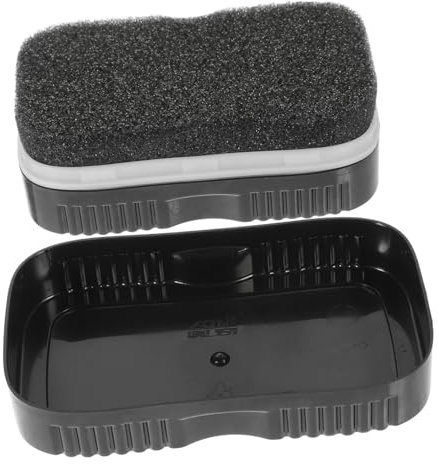 GAROZATION Shoe Polish Sponge Double-sided Leather Shoes Brush Cleaning Brush Portable High Density Sponge for Home and Travel Use Random