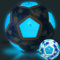 Fantecia Leuchtender Fußball Größe 5, Fluoreszierender Fußball für Training und Freizeitspiele, perfekt für Jugend und Erwachsene, Hochwertiger Lederfußball für Spaß im Freien