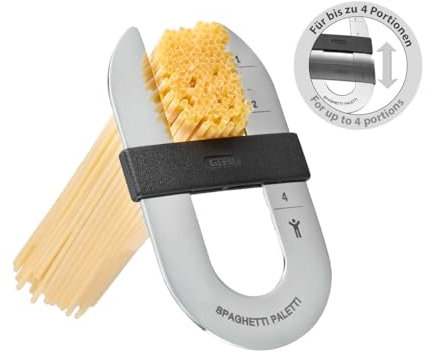 GEFU Spaghetti Paletti Portionierer | Edelstahl-Regler für 1–4 Portionen | Präzises Abmessen, Platzsparend & Hängbar | Nicht spülmaschinengeeignet