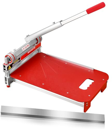 13“ Pro Vinyl Plank Cutter with Extra HSS Blade, Laminate Floor Cutter for Laminate Floor, Engineer Wood, LVP, LVT, VCT, SPC, WPC, Maximum cut to13 mm ! Simple Assembly, Quick Cutting